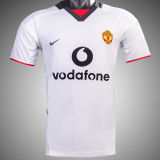2002/03 M Utd Away White Retro Soccer Jersey