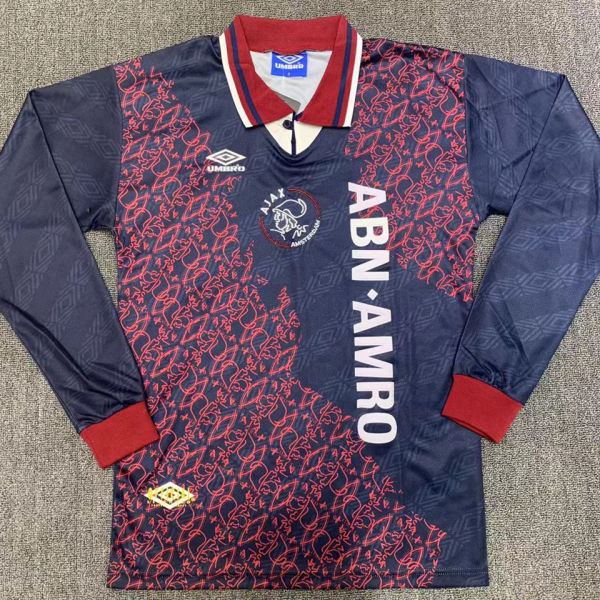 1994/95 AJ Away Retro Long Sleeve Soccer Jersey