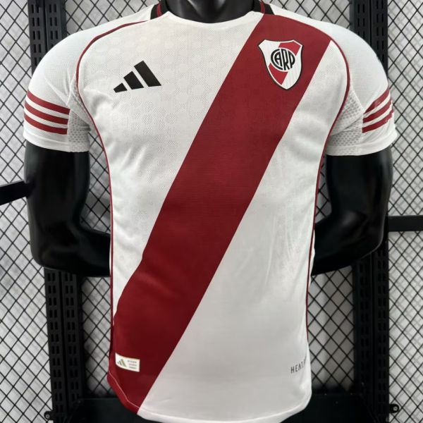 2025/26 River Plate Home White Player Version Soccer Jersey 胸前空白版