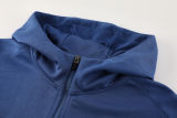 2025 In Milan Light Blue Hoody Zipper Jacket Windbreaker