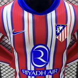 2024/25 ATM Home Player Version Long Sleeve Soccer Jersey