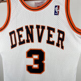 2006/07 Nuggets IVERSON #3 White Retro NBA Jerseys 热压
