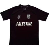 2025 Palestine Black Fans Soccer Jersey 白英文