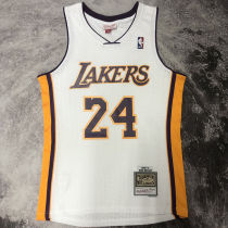 2009/10 Lakers BRYANT #24 Retro White NBA Jerseys热压