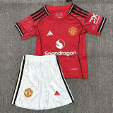 2025/26 M Utd Home Red Kids Soccer Jersey