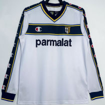 2002/03 Parma Away White Retro Long Sleeve Soccer Jersey