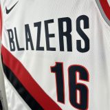 Trail Blazers YANG #16 White NBA Jersey