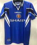 1996/98 M Utd Away Blue Retro Soccer Jersey