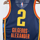 2025 KC Thunder GILGEOUS-ALEXANDER #2 Black City Edition NBA Jerseys