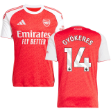 GYÖKERES #14 ARS 1:1 Quality Home Red Fans Soccer Jersey 2025/26 (League Font 联赛字体 ) ★★