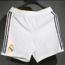 2013/2014 RM Home White Retro Player Version Shorts Pants 球员版