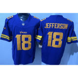 JEFFERSON #18 Men's Minnesota Vikings NFL Jersey 维京人    (3代）