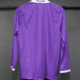 2016/17 RM Purple Away Retro Player Version Long Sleeve Soccer Jersey  球员版