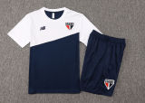 2025 Sao Paulo  White Sapphire Blue Training Jersey(A Set)