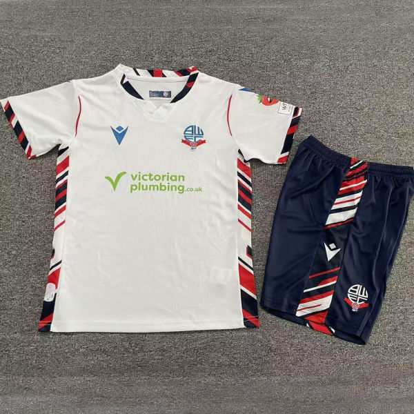 2025/26 Bolton Wanderers Home Kids Soccer Jersey