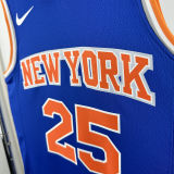 2025 NY Knicks BRIDGES  #25 Blue City Edition NBA Jerseys