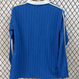 2025/26 RM Retro Style Blue Fans Long Sleeve Soccer Jersey