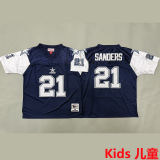 SANDERS #21 Dallas Cowboys Retro Kids NFL Jersey 牛仔