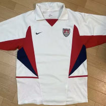 2002 U.S Home White Retro Soccer Jersey