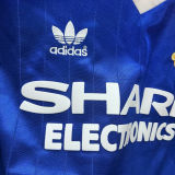 1983 M Utd Third Blue Retro Soccer Jersey