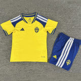 2026/27 Sweden Home Yellow Kids Soccer Jersey