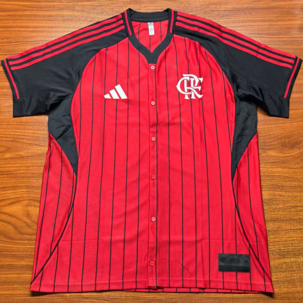 2025/26 Flamengo Red Baseball T-Shirt