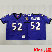 R.LEWIS #52 Baltimore Ravens Retro Kids NFL Jersey 乌鸦