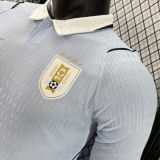 2026/27 Uruguay Home Player Version Long Sleeve Soccer Jersey