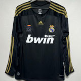 2009/10 RM Away Black Retro Player Version Long Sleeve Jersey