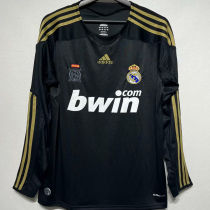 2009/10 RM Away Black Retro Player Version Long Sleeve Jersey