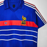 1984 France Home Blue Retro Soccer Jersey