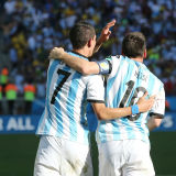 2014 Argentina Home Retro Player Version Soccer Jersey