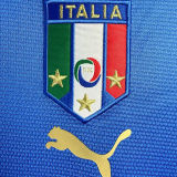 2006 Italy Home Blue Retro Long Sleeve Soccer Jersey