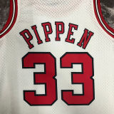 1998 Bulls PIPPEN #33 Retro White NBA Jersey