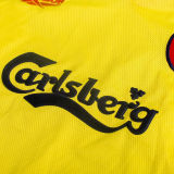 1997/98 LFC  Away Yellow Retro Soccer Jersey