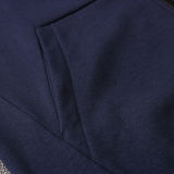 2021 Hoody Royal Blue Zipper Jacket Tracksuit