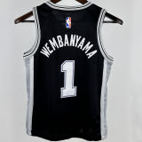 2024/25 Spurs WEMBANYAMA # Black Kids NBA Jersey