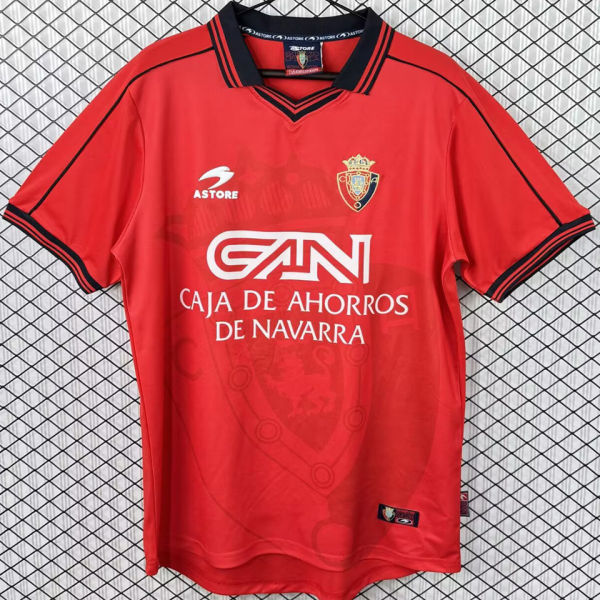 1998/1999 Osasuna Home Red Retro Soccer Jersey