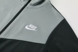 2025 Nk~ Grey Black Jacket Tracksuit