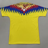 1998 Club America Home Yellow Retro Soccer Jersey