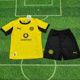 2025/26 BVB UCL Version Yellow Kids Soccer Jersey