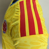 2026/27 Colombia Home Yellow Player Version Long Sleeve Soccer Jersey