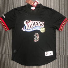 IVERSON # 3 76ers Black Mitchell Ness Retro Jerseys