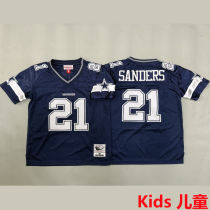 SANDERS #21 Dallas Cowboys Retro Kids NFL Jersey 牛仔