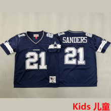 SANDERS #21 Dallas Cowboys Retro Kids NFL Jersey 牛仔