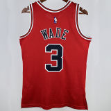 2016/17 Bulls WADE #3 Red Retro NBA Jerseys 热压