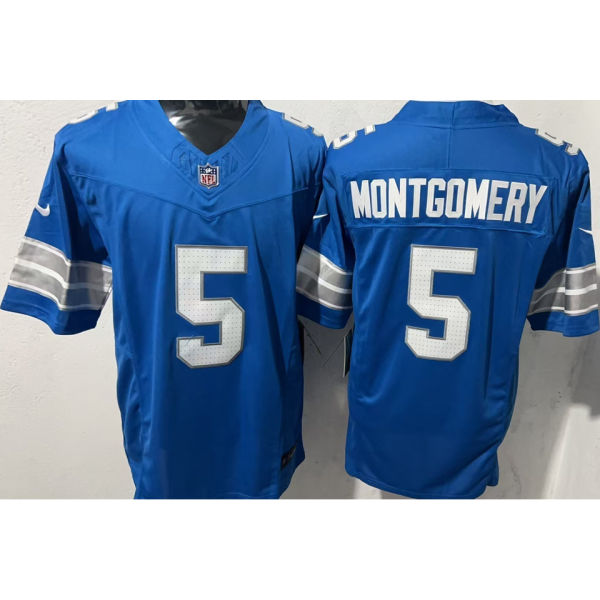 MONTGOMERY #5 Men's Detroit Lions NFL Jersey 雄狮     (3代）