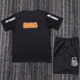 2012/13 Santos Black Retro Kids Soccer Jersey