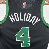 2025 Celtics HOLIDAY #4 Black  NBA Jerseys
