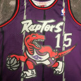 1998/99 Toronto Raptors CARTER #15 Purple Retro NBA Jerseys 热压